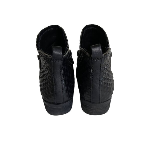 Lucky Brand Bartalino women's size 6.5M quilted black leather double zip bootie - Picture 2 of 8